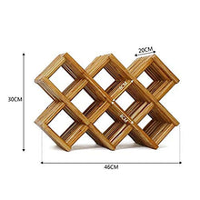Portabottiglie in Legno Portabottiglie impilabile Portabottiglie Portabottiglie Portabottiglie per Vino in bambù - Portabottiglie per Arredamento Domestico, può Contenere 8 Bottiglie di Vino Rosso