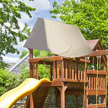 Oumefar Tenda da Sole Impermeabile con tettoia a Quattro Angoli per vialetto Patio o Altra Area Esterna(Beige)