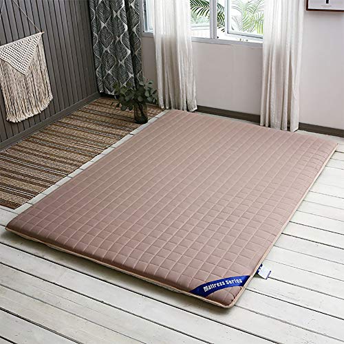 Dormire Tatami Tappetino,Morbido Spesso Materassi Futon Giapponesi per Dormitorio per Studenti,Traspirante Materasso Tatami Chameau 100x200cm(39x79inch)