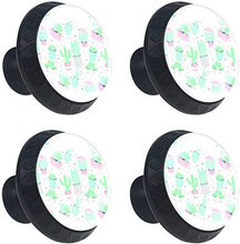 Simpatici cactus estivi Pomelli per Porta Set di 4 Pomelli per Mobili Manopole per Cassetti Cucina Armadio Vetro