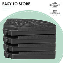 MVPower Base per Ombrellone, Ombrello Base, Possono Essere Riempiti con Acqua o Sabbia, Adattatori Precisi, Stabile,48.3 x 48.3 x 8.2, Nero