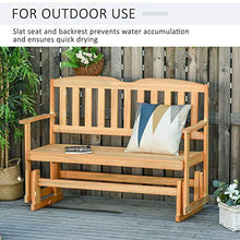 Panchina Dondolo da Giardino 2 Posti 132x51x95,5 cm in Legno di Abete