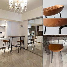 LKLXJ Sgabelli da Bar Sedie-Sgabello in Metallo 60/70cm Sedia Bar Cucina,con Poggiapiedi,Altezza del Bancone, Struttura Reticolare per Interni E Esterni in Ecopelle Sgabello Industriale 1 Pezzo Nero