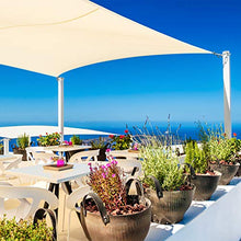 Cool Area Tenda a Vela Quadrata 2.5 x 2.5 Metri Protezione Raggi UV, Vela Ombreggiante Resistente e Traspirante per Giardino Balcone Terrazza, Crema