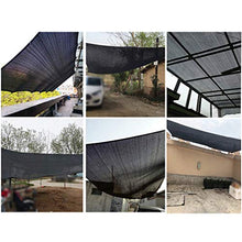 KDDEON Rete Ombreggiante Rettangolare Nero,Panno Ombreggiante Frangivista 90% -95%,Rete Telo Ombra Resistente Ai Raggi UV,con Occhielli e Cordoncino,per Serra Giardino (3x3m/9.8x9.8ft)