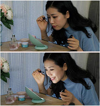 Specchio da Tavolo per toeletta Specchio Rotondo, Ricarica USB Trucco Desktop Mirror Specchietto a 360 ° ad Alta Definizione Specchio Dormitorio Viaggi Specchio Portatile Specchio per Il Trucco della