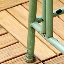 Panca da giardino per patio a 2 posti da 42,5 pollici, panca in legno massello in ferro battuto, sedia a sdraio per balcone da giardino con decorazione di superficie antica per portico anteriore,