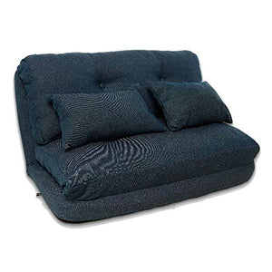 Chengzuoqing-Home Divano Pigro Frame Guest Divano Letto Luxury Futon Letto Singolo Materasso Pieghevole Interno ed Esterno (Colore : Blu, Dimensione : 210 * 100 * 28CM)