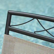 Outsunny Set di 2 Sedie Pieghevoli da Giardino con Braccioli in Metallo e Textilene, 57.5x67x92.5cm, Beige e Nero
