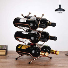 LHQ-HQ Wine Rack, 3 Strati impilabile Wine Rack - Classic Wine Rack - Adatto for Bar, armadi, dispensa, ECC - 6 Bottiglie, Metal