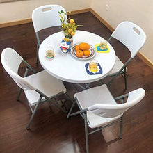 Tavolo da campeggio Mobili portatili leggeri 80 cm Tavolo pieghevole rotondo portatile Pieghevole Pieghevole ed esterna Uso da esterno per partito BBQ Gaming Coffee Picnic Patio Giardino Tavolo pieghe