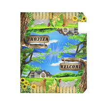Welcome Animal Gallo Pollo Fattoria Girasoli Cassetta delle Poste Copre Magnetica Villaggio Blu Cielo Nuvole Giardino Cortile Casa Decor Dimensioni Standard 53,3 cm x 45,7 cm