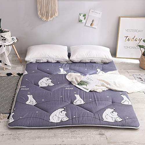 Nileco Dormire Pavimenti in Tatami Materasso, Coprimaterasso Trapuntato Tradizionale Giapponese Materasso Futon Pieghevole Coprimaterasso Copertura Portatile-e Queen