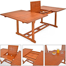 Deuba Set Unikko 6+1 sedie Schienale Alto e Tavolo in Legno d' eucalipto Certificato FSC® 7 pz Legno dinette da Giardino