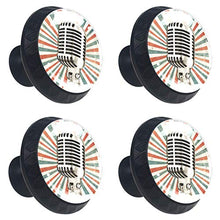 Microfono retrò 4 PCS Pomelli per Porta, Pomolo per Mobile, Pomelli per Mobili con Viti, Maniglia per Armadietto, Pomelli per Porta, Pomelli per Cassetti per Porta, Armadio, Cassetto e Credenza