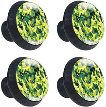 Estratto giallo verde del modello del cammuffamento Pomelli per Porta Set di 4 Pomelli per Mobili Manopole per Cassetti Cucina Armadio Vetro