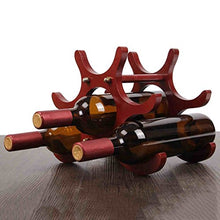 GJSN Portabocchiaia, Desktop Rosso Scuro Semplice e Resistente Posto Solido e Stabile 6 Bottiglie Di Vino Decorazione Creativa