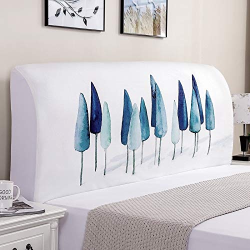 ZXLRH Copri Testata Letto,Individuale/Matrimoniale Copertura Testiera Letto Fodera Elastica Protezione all-Inclusive Coperchio Europeo Soft Cover Lavabile Fodera per Testiera Letto