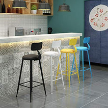 Sgabelli da bar, arte di ferro con schienale alto Lounge Chair Sedia da pranzo con poggiapiedi Sgabello Alto antiruggine Stabile portabile e durevole Sgabello ( Color : Yellow , Size : 65CM )