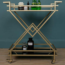Xiao Jian- 2 Tier Servizio Trolley, Utility di rotolamento Carrello con Freno Ruote, Vino da tè possibilità Spesa, for la Cucina Living Room Hotel carrelli Che servono cremagliera Trolley