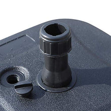 miozzi Base per Ombrellone da Giardino Riempibile 20-30 kg HDPE Nero 46x45x26 cm