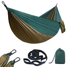 flintronic Amaca da Giardino, Amaca da Esterno per Giardino, Massima capacità di Carico 300KG, Amache di Cotone per Esterno Campeggio Viaggio, 2xMoschettoni Premium, 1xCinghia in Nylon Inclusi, Verde