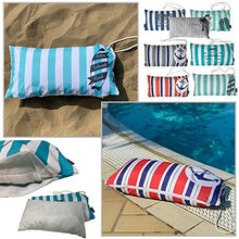 Homelevel Cuscino da spiaggia, 55 cm x 30 cm, con cordoncino, imbottito, per lettino da viaggio, spiaggia, piscina, spiaggia, giardino, da viaggio