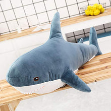 YiXing - Cuscino da lettura con squalo gigante, 15-140 cm, morbido, per regali di compleanno, bambola regalo per bambini (colore grigio, altezza: 45 cm 140 cm)