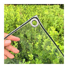 LSXIAO Telo Resistente, 100% Impermeabile 0,3mm Trasparente PVC Film Morbido Anti-lacrima con Occhielli in Metallo Ogni 19 Pollici per Tetto, Campeggio, Terrazza (Color : Chiaro, Size : 5.87x2.23m)