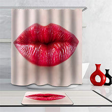 Combinazione Bagno. Immagini Chiare E Colori Vivaci Rendono Il Tuo Bagno Pieno di Vita. Accessori da Bagno. Labbra Rosse.
