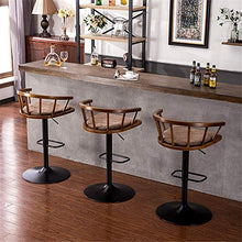 GAGP Counter Seat Home Page Girevole con Schienale Alto contatore Sgabello o Bar Altezza 360 Gradi di Rotazione sede di Legno Finitura & poggiapiedi per Home Breakfast Bar Bancone Cucina