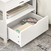 SoBuy® Comodini letto, tavolino da salotto o soggiorno, con cassetto,bianco,FRG258-W,IT
