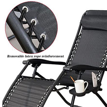 LINGZE Lettino Prendisole, sedie reclinabili Relax con portabicchieri e Porta Telefono, poggiatesta Regolabile, Sedia Portatile da Campeggio per Spiaggia da Giardino all'aperto