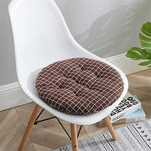 Pillowcase 2 Confezioni di Cuscini Imbottiti per sedie Portatili, Cuscini per sedili in Cotone e Lino, Cuscini Rotondi Antiscivolo per Giardini Esterni, uffici e soggiorni (A2, 40 * 40 cm)