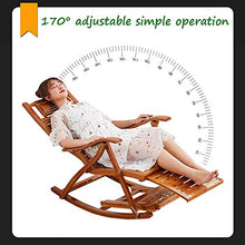 DGHJK Sedia Relax per Esterni Zero Gravity Sedia Pieghevole reclinabile da Giardino Sedia da Giardino Sedia a Dondolo in bambù con Comodi Cuscini Carico Massimo 200 kg