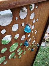 Zen Man 031918-3 - Paravento in metallo con sfera di vetro, per giardino, decorazione da giardino, in acciaio INOX, 180 x 75 cm