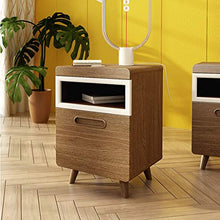 Comodino Moderno Semplice, Mini Armadio in Stile Nordico Armadietto di stoccaggio Spaziale Divano di stoccaggio Laterale Armadio carico 300 kg-61x38x42 cm FANJIANI