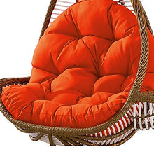 Swing Hanging Basket Seat Cuscino Thickened Hanging Egg Hammock Sedia Pads per Home Patio Garden 31 x 47 pollici Arancione