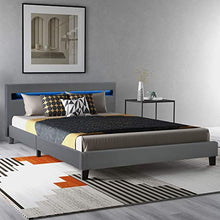 GYF Rete del Letto Struttura Letto Legno per Letto Bed Frames Bed Ecel Leather Bed Frames Classic Element Design LED Illuminazione Offre Una qualità Ideale del Sonno.