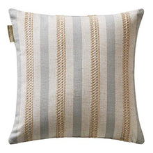 MADURA - Fodera per Cuscino FELICIE 40x40 cm Naturale e Blu Soggiorno Camera da Letto Decorazione