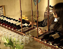 PZW Cremagliera Del Vino Semplice e Creativa/Portabicchieri Appesi per Vino Rosso/Portabicchieri Appesi Invertiti/Asta Principale Creativa/Portabicchieri Appesi per Portabottiglie, 120 * 30 C