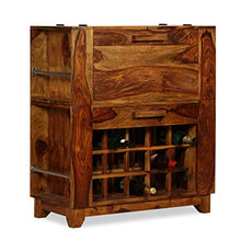 vidaXL Mobile da Bar in Legno Massello di Sheesham 85x40x95 cm Portabottiglie