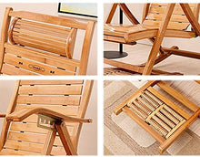 Sedia Lounge Sedia Regolabile Chaise Reclinabile Bamboo Sedia a Dondolo Pieghevole Pieghevole Sedia a Sdraio Portatile per Giardino Prato a Sdraio Backyard
