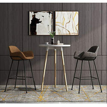 TXXM, sgabello da bar, alla moda, creativo, sedia da bar e da bar con schienale alto, girevole, sgabello per la colazione, ristorante, sgabello (colore: marrone, dimensioni: 75 cm)