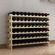 DlandHome Porta Bottiglie da Vino in Legno 6 Ripiani 60 Bottiglie Cantinetta Scaffale Porta Bottiglie