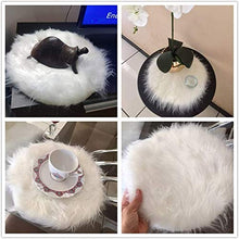 KAIHONG Faux Pelliccia di Agnello di Pecora Tappeto,Pelliccia Sintetica Tappeto Vello (30 x 30 cm, Bianco)