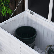 Panca Contenitore da Giardino 127x56x60 cm in Legno di Abete Bianca