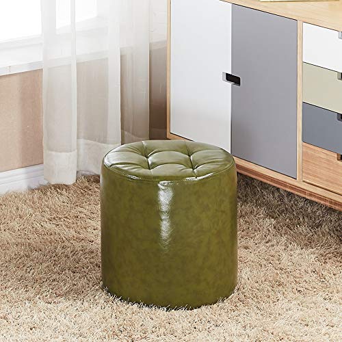 Ksainiy Mobili Square Pouf Imbottito PU Leather Ottomano Sedile Singolo Giocattolo Foot Makeup Sgabello Change Scarpa Panca Cucina Ottomani Casa e Giardino (Color : C)