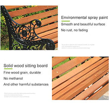 Outdoor furniture Grande panchina da Giardino per Esterni, panchina da 150 * 58 * 76 cm con doghe in Legno massello e Struttura in ghisa, panchina per mobili da Esterno Resistente alle intemperie