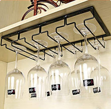 RINGLICHT F I Titolari Calice, Ferro Battuto Wine Rack, Upside-Down Domestica Governo del Vino Wine Bar Rack da Parete 6 del Gancio di Vetro, Vetro Calici Rack
